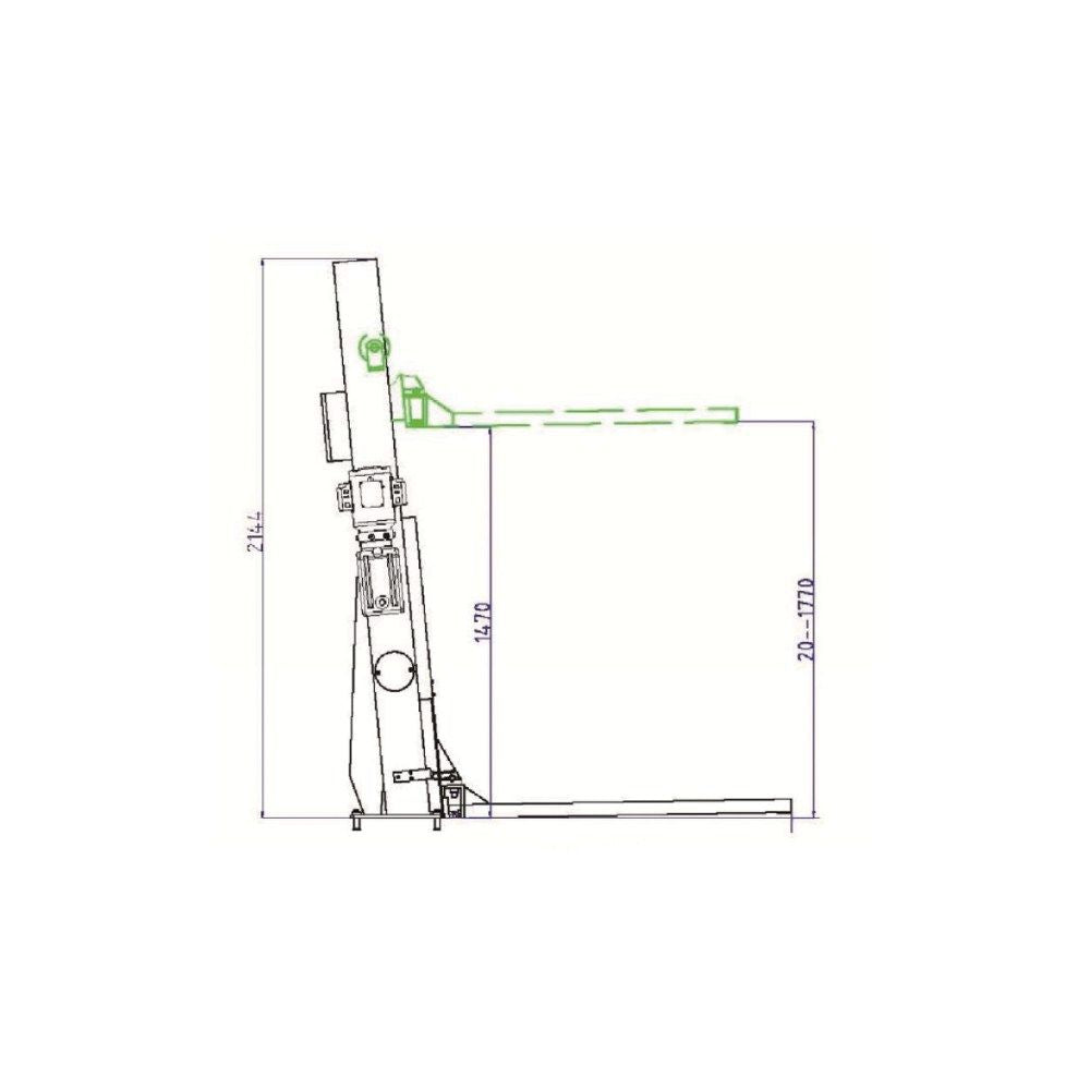 TRUSTERS ELVT1100 | 1-Säulenbühne für Quad, ATV, Rasentraktoren